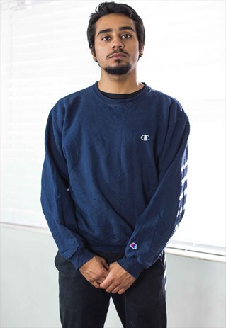 VINTAGE CHAMPION SWEATSHIRT JUMPER LOGO 90S M 17.2