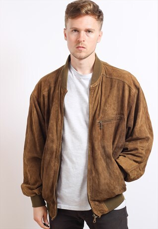 VINTAGE SUEDE BOMBER JACKET