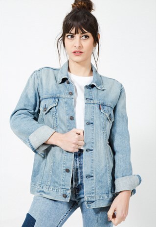 VINTAGE 80S CLASSIC LEVI'S BASIC DENIM JACKET / S8889