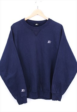 Vintage Starter Sweatshirt Navy Pullover Crew With 90s Logo