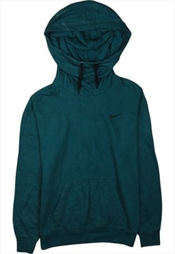 Vintage 90's Nike Hoodie Swoosh Pullover Turquoise Blue