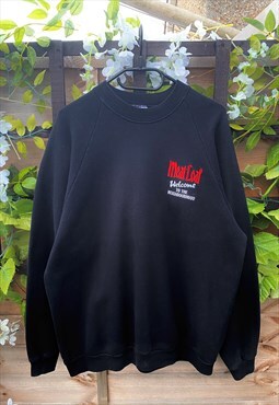 Vintage screenstars 1993 meatloaf black sweatshirt large 