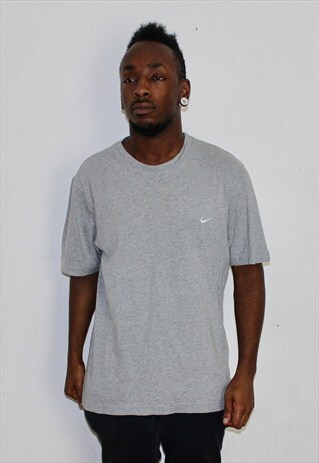 VINTAGE GREY NIKE SPORTS T-SHIRT LARGE