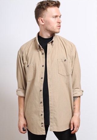 VINTAGE CORDUROY SHIRT BEIGE