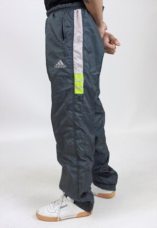 VINTAGE 90S ADIDAS GREY TRACKSUIT BOTTOMS