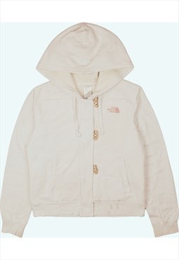 Vintage 90's The North Face Hoodie Wood Buttons Full Zip Up