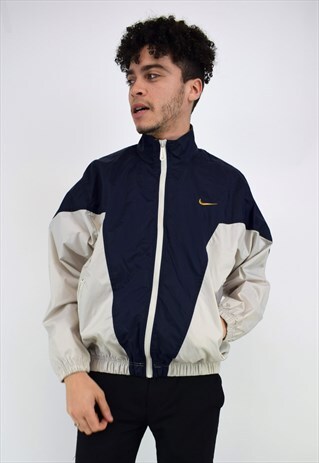 VINTAGE 90'S NIKE NAVY & BEIGE JACKET