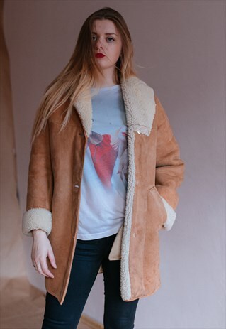 VINTAGE 70S BOHO SHERPA COAT
