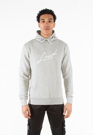 LOUD GREY AND WHITE HOODIE