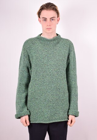 SERGIO TACCHINI MENS VINTAGE JUMPER SWEATER XXL GREEN 90S