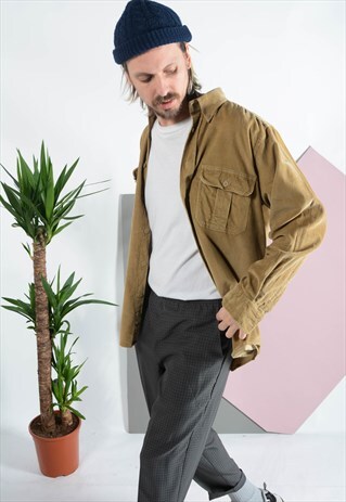 VINTAGE CORDUROY SHIRT IN BROWN.