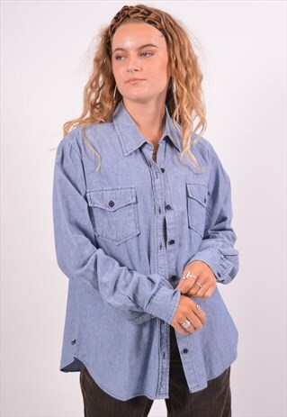 VINTAGE POLO RALPH LAUREN SHIRT BLUE