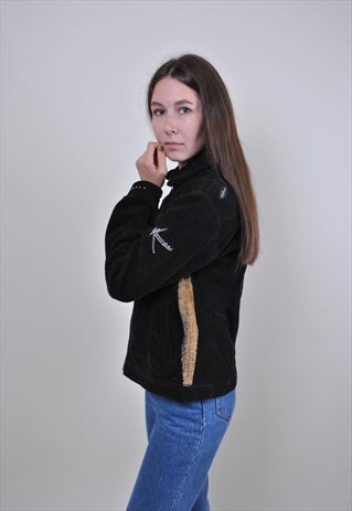 VINTAGE WORKER JACKET, FLEECE CORDUROY BLAZER, BLACK WORK