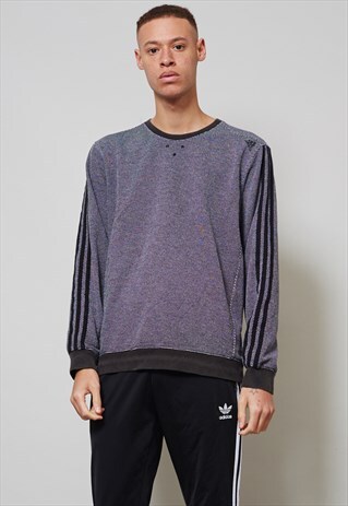 OVERSIZED 90'S VINTAGE MONOCHROME ADIDAS SWEATER