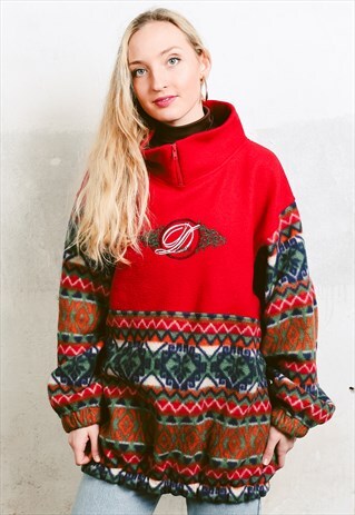 VINTAGE 90S OVERSIZED FLEECE SWEATER