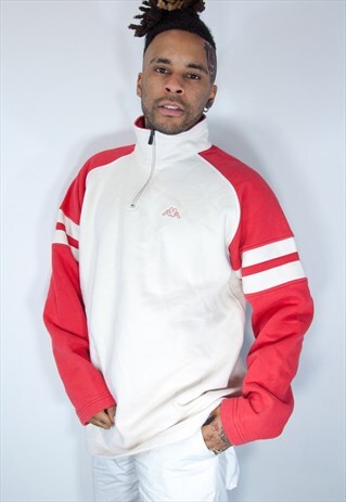 KAPPA EMBROIDED SWEATSHIRT CREAM