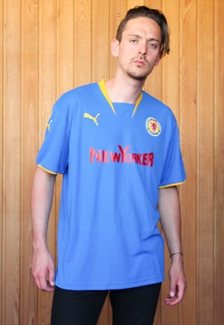 VINTAGE 1990S BLUE PUMA FOOTBALL SHIRT