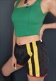 VINTAGE 80'S HUMAN RACE RETRO RUNNING SHORTS WITH LINING