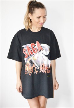 Vintage 1998 SAGA DeTours Rock Concert Band Festival T-shirt