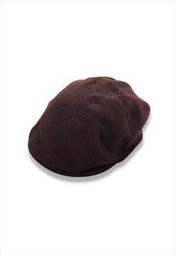 Vintage Burberry Brown Spellout Hat Cap Headwear