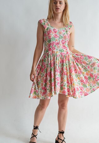 VINTAGE 90S GRUNGE DRESS IN FLORAL
