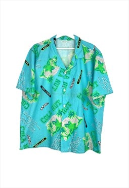Vintage Hawaian Cola Nut Shirt in Blue L