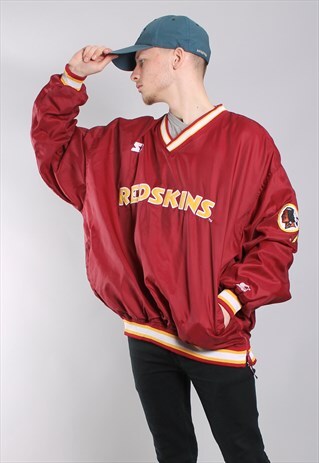 VINTAGE STARTER WASHINGTON REDSKIN WINDBREAKER SWEATSHIRT