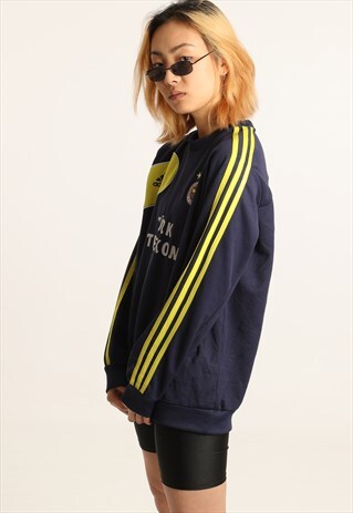 VINTAGE ADIDAS EMBROIDERED SPELLOUT SWEATSHIRT