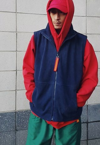 FLEECE GILET NAVY BLUE