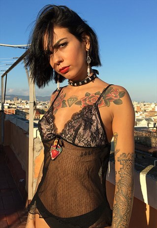 CUSTOMISED - SACRED HEART LACE VEST
