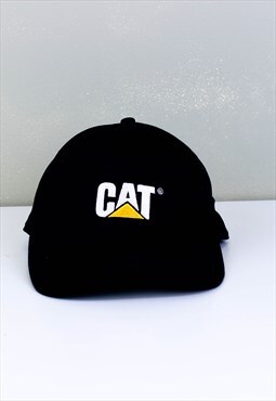 Vintage CAT Men's Cap Black With Classic Logo