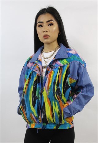 VINTAGE AMAZING ADIDAS COLOURFUL ZIP-UP JACKET
