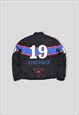 VINTAGE 90S MOTORCYCLE BIKER RACING JACKET IN BLACK