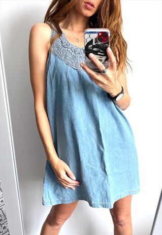 Tent Light Blue Denim Dress 