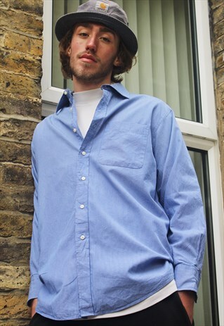 VINTAGE / 90'S / TOMMY HILFIGER / BLUE SHIRT