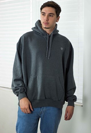 VINTAGE CHAMPION HOODIE SWEATSHIRT LOGO 90S XL 26.6