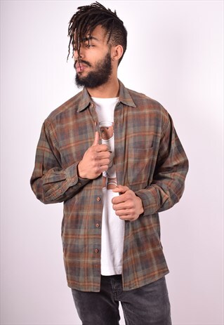 MENS VINTAGE SHIRT MEDIUM MULTI CHECK 90S