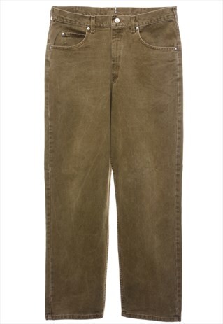 VINTAGE OLIVE GREEN LEE JEANS - W36