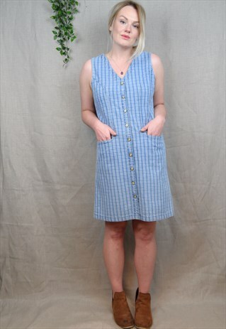 DENIM BUTTONED PINAFORE
