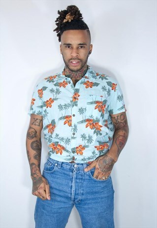 VINTAGE HAWAIIAN CRAZY PATTERNED SHIRT