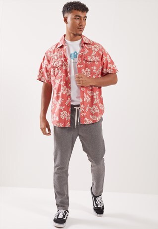 VINTAGE HAWAIIAN PATTERNED FESTIVAL SHORT SLEEVE SHIRT