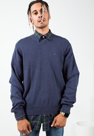 VINTAGE 80S TOMMY HILFIGER KNIT JUMPER / S316