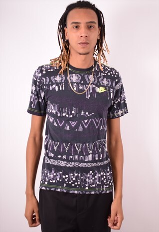 NIKE MENS VINTAGE T-SHIRT TOP SMALL MULTI 90S