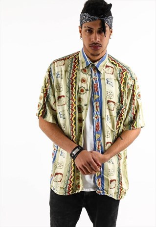 VINTAGE PATTERN SHIRT PSAW194D