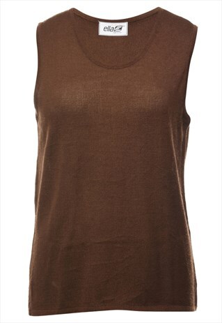 VINTAGE SLEEVELESS SWEATER VEST - M