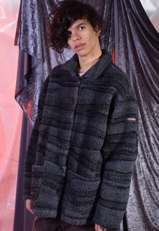 VINTAGE NAPAPIJRI GREY FLEECE JACKET