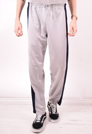 KAPPA MENS VINTAGE TRACKSUIT TROUSERS LARGE GREY 90S