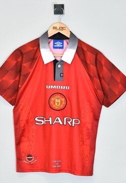 Vintage 1996/98 Umbro Man United Football T-Shirt Red Small