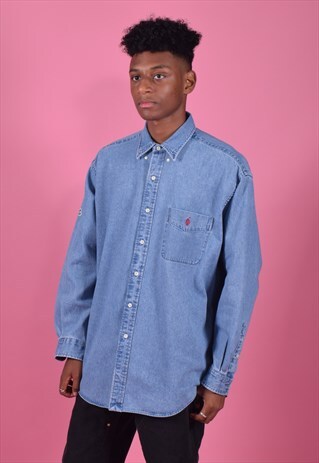 RALPH LAUREN NBC EMBROIDERED DENIM SHIRT