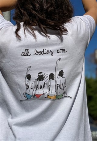 ALL BODIES ARE BEAUTIFUL GRAPHIC T-SHIRT AESTHETIC Y2K 90S